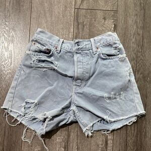 Grlfrnd Kiara denim distressed cutoff shorts 27